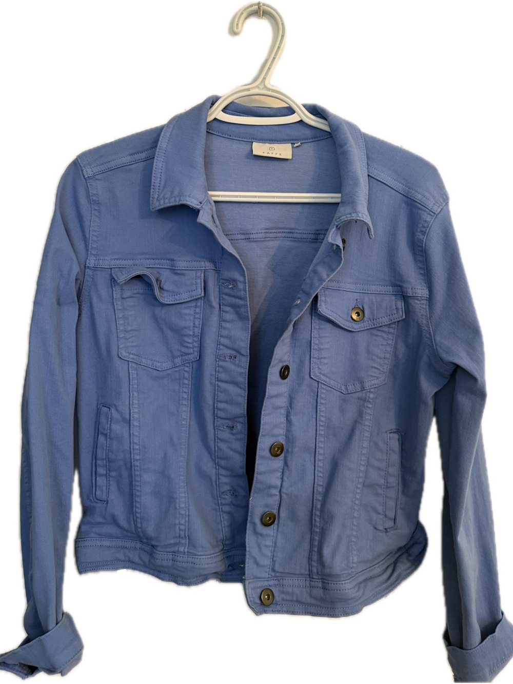 AFF Periwinkle Blue Denim Jacket - Women's Button-Up Jean Jacket